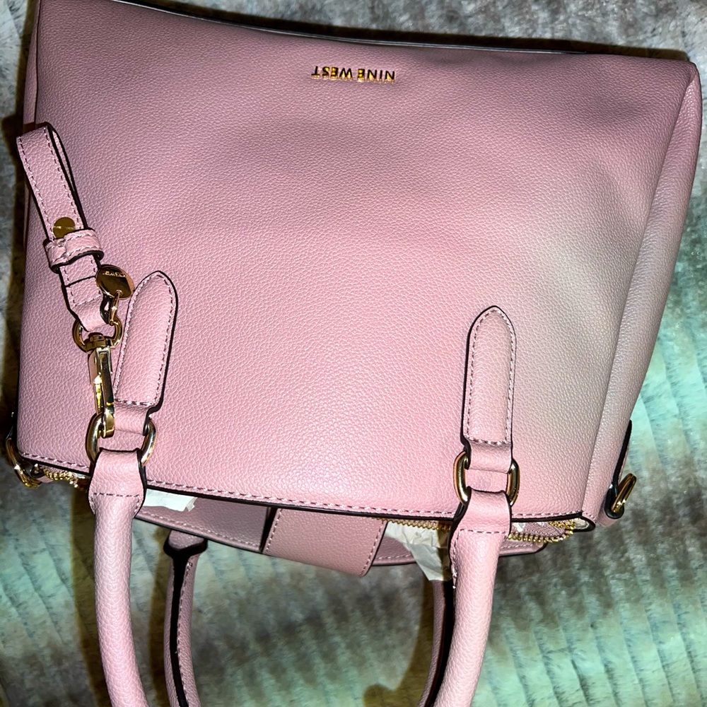 Nine West top handle triple compartment crossbody satchel bag